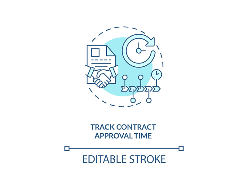 Track contract approval time concept icon by IMG visuals ~ EpicPxls
