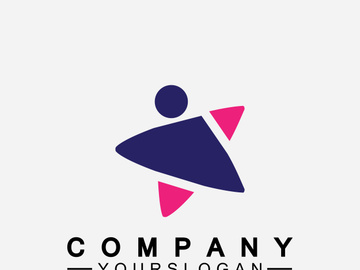 Star people success logo and symbol icon Template