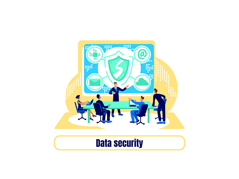 Cyber protection flat concept vector illustration by The ~ EpicPxls