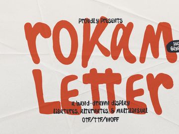 Rokam Letter | Hand Drawn Display