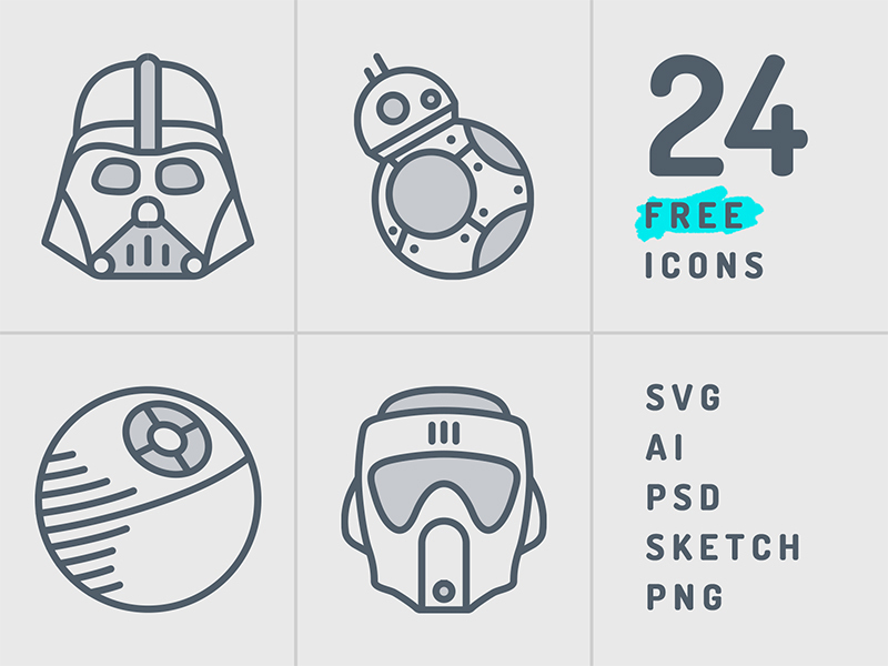 星际战争图标集(Starwars Icons Set)插图