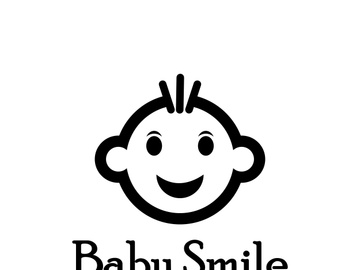 Cute Happy Baby Face Smile Logo Template