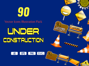 Under Construction Elements Illustration Pack