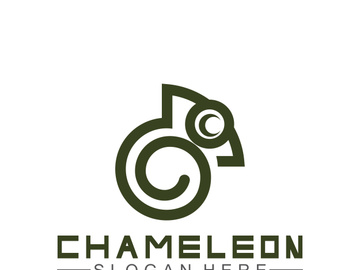 Chameleon logo design template. Vector illustration