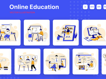 Online Study Illustrations