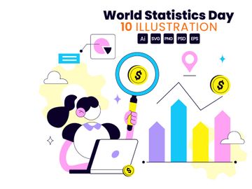 10 World Statistics Day Illustration
