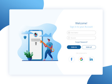 Web Login Screen UI/UX