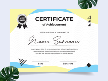Modern certificate design template