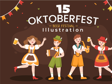 15 Oktoberfest Beer Festival Illustration