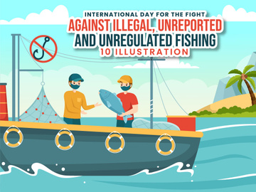 10 International Day for the Against Illegal Fishing Illustration