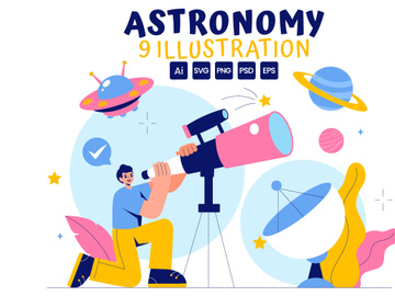 9 Astronomical Observation Illustration