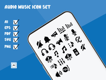 Audio Music Icon Set