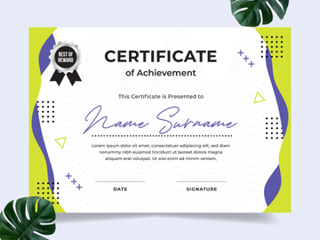 Modern certificate design template