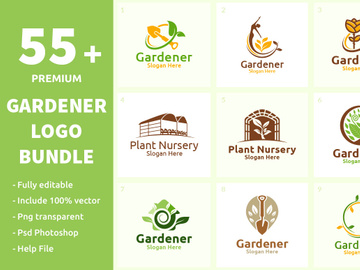 55+ Gardener Logo Bundle
