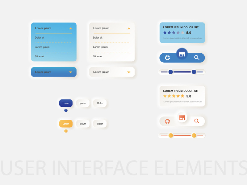 User interface elements UI Kit 03 by SB Trading ~ EpicPxls