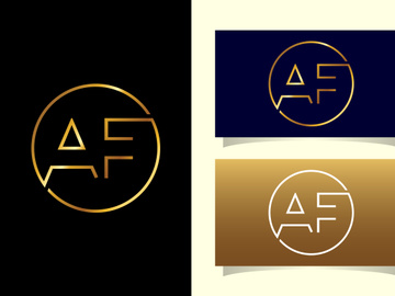 Initial Letter A F Logo Design Template. Graphic Alphabet Symbol For Corporate Business Identity