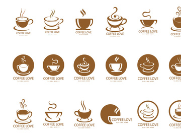 Coffe Drink Hot Vector Logo
