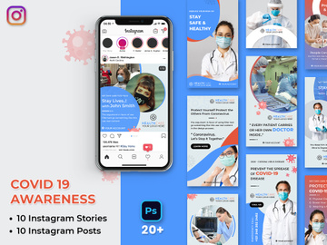 COVID 19 Awareness Instagram Stories & Posts