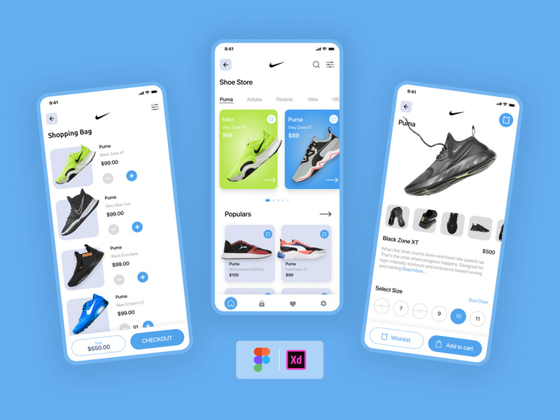 Nike Shoe Store Application (IOS Kit) by Mejbah ~ EpicPxls