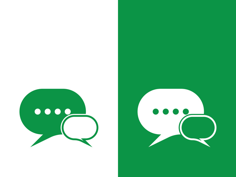 Speech bubble icon logo template vector illustration by ~ EpicPxls