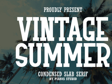 Vintage Summer - Condensed Slab Serif