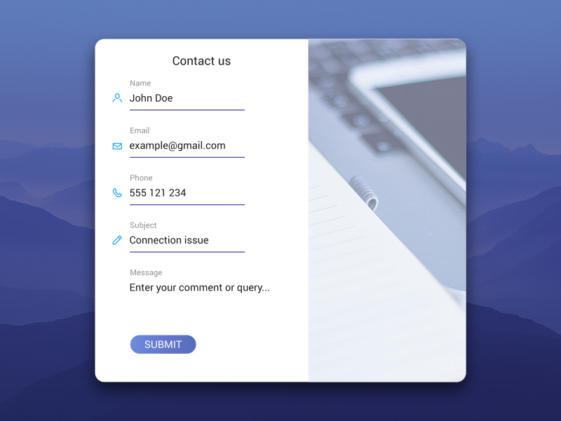 Contact Us UI by EpicCoders ~ EpicPxls