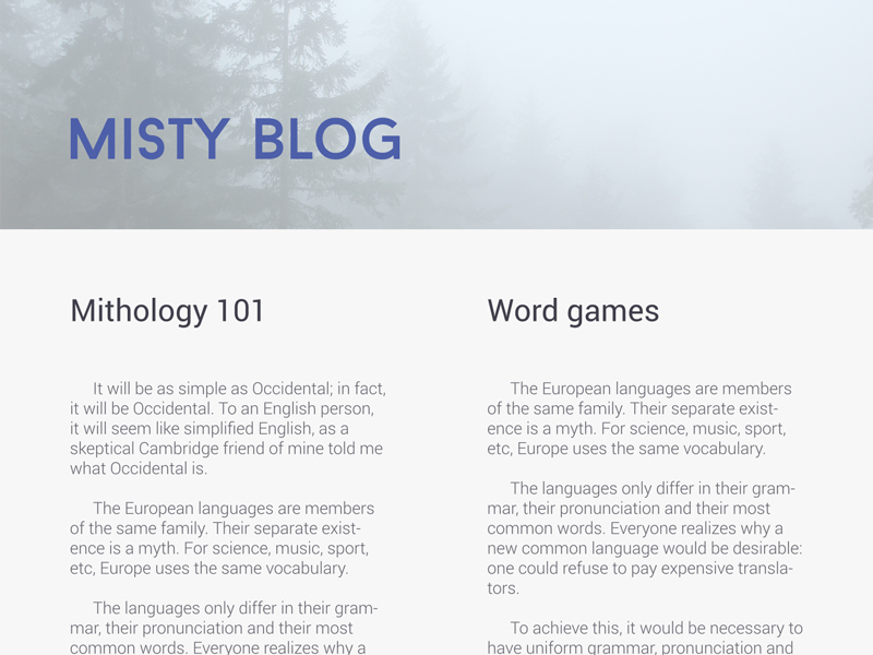 Minimal Blog UI by EpicCoders ~ EpicPxls