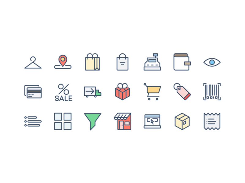 Shopping and e-commerce Icons by EpicCoders ~ EpicPxls