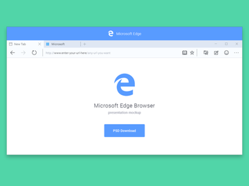Microsoft Edge browser mockup