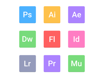 Adobe product logos